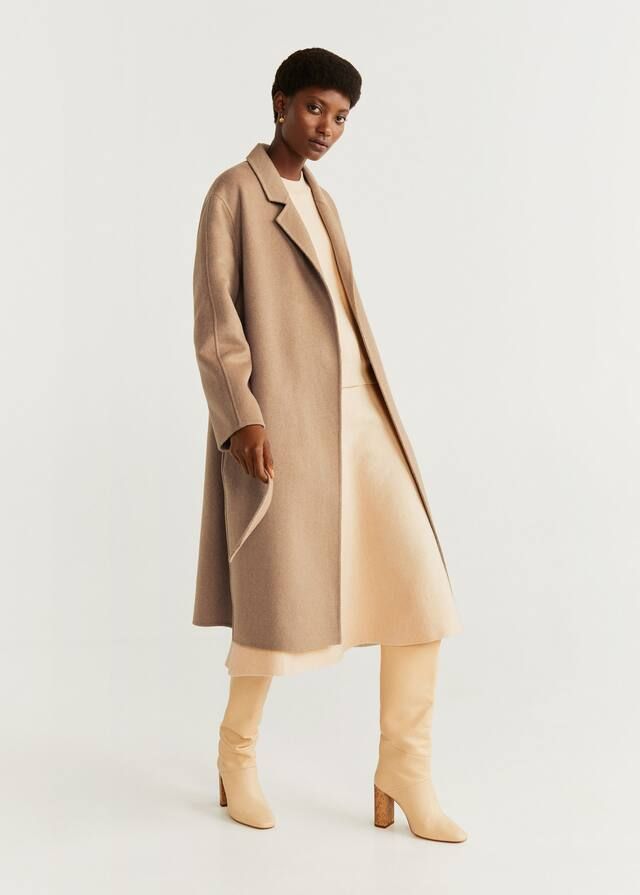 Belted wool coat | MANGO (US)