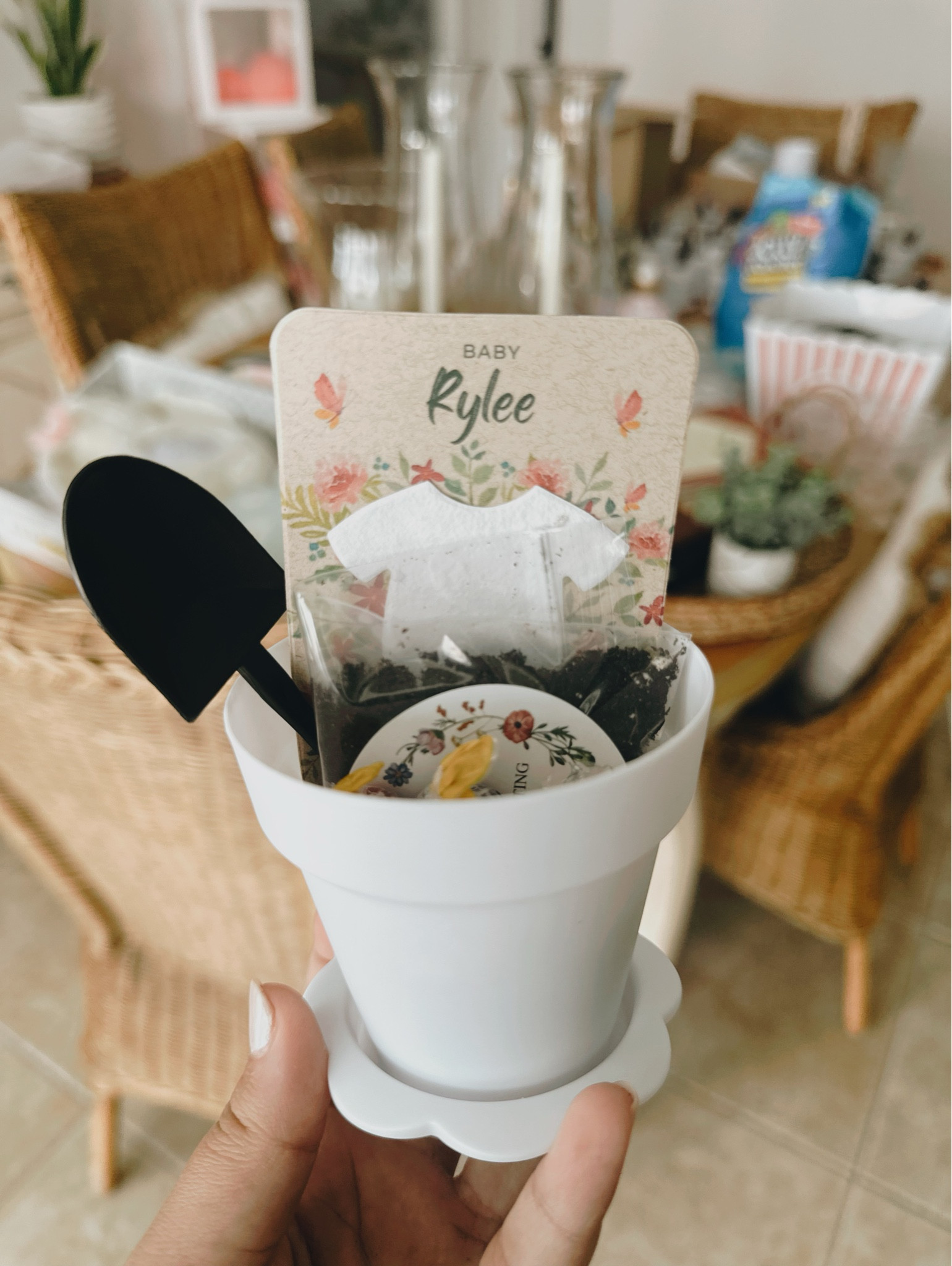 Baby shower favors wildflower theme 💐 little pots to plant 


Baby shower, wild flowers, party favors, baby shower favors, spring baby shower, baby shower ideas 

#LTKHome #LTKSeasonal #LTKParties