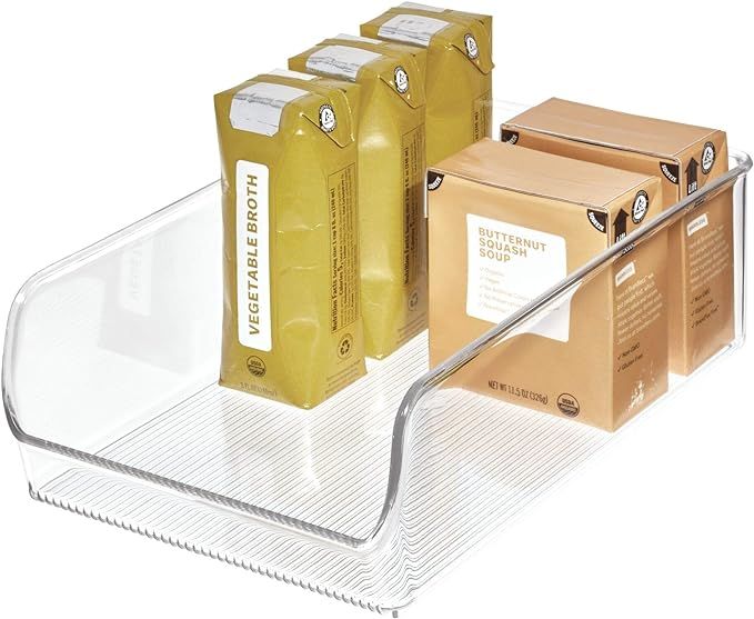 iDesign Linus Plastic Fridge and Freezer Storage Organizer Bin, Clear Container for Food, Drinks,... | Amazon (US)