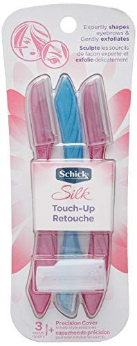 Schick Silk Touch-Up Multipurpose Exfoliating Dermaplaning Tool, Eyebrow Razor, and Facial Razor with Precision Cover, 3 Count | Amazon (US)