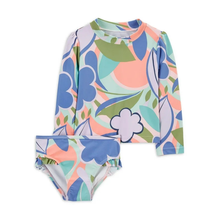 Carter's Child of Mine Toddler Girl Rashguard and Swim Bottoms Set, 2-Piece, Sizes 12M-5T | Walmart (US)