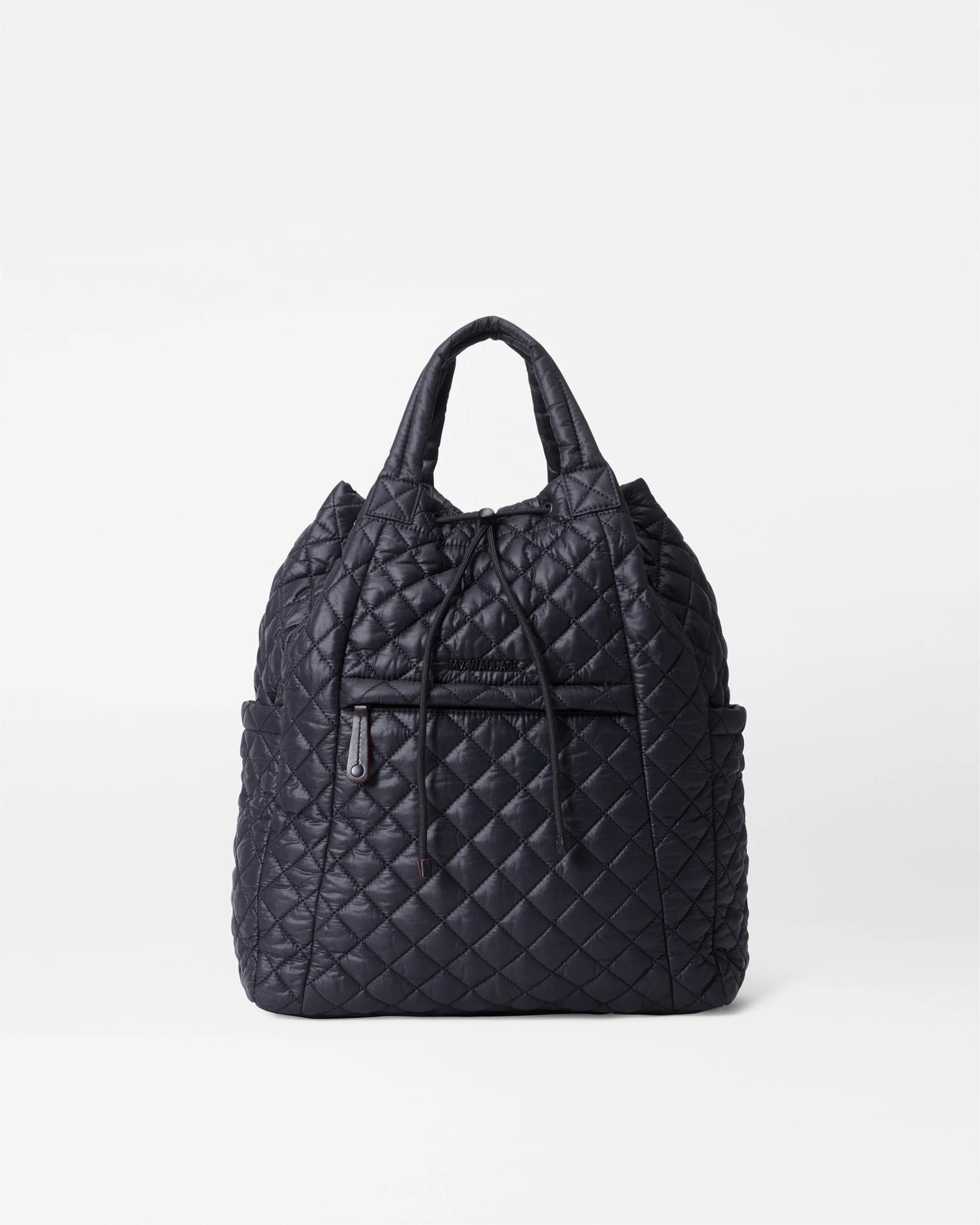 Metro Convertible Quilted Backpack in Black | MZ Wallace | MZ Wallace