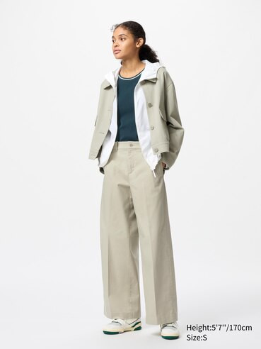 WOMEN'S WIDE CHINO PANTS | UNIQLO AU | Uniqlo Australia