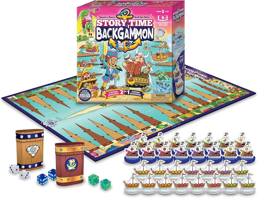 Story Time Backgammon Set for Beginners, Educational Learning Game, Backgammon Game for Kids, Lea... | Amazon (US)