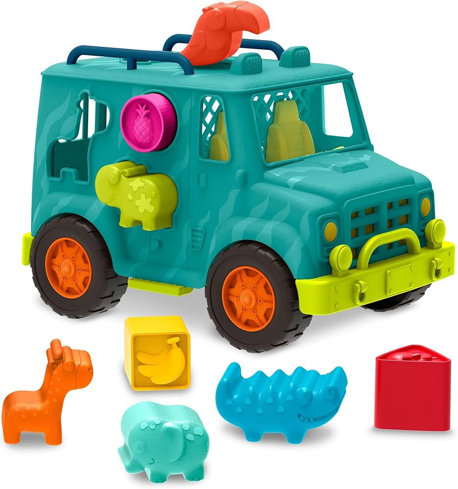 B. toys- Rollin' Animal Rescue- Shape Sorter Truck – Shape Sorting Toy – Toy Truck for Toddle... | Amazon (US)