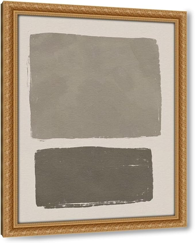 ArtDirect Neutral Color Block II 19x24 Gold Ornate Wood Framed Canvas Giclee Art by Green, Jacob | Amazon (US)