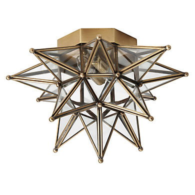 Moravian Star Ceiling Mount & Antiqued Glass Panes for Indoor/Outdoor Use | Ballard Designs, Inc.