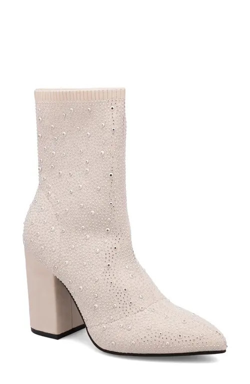 MIA Magdalena Pointed Toe Bootie in Off White at Nordstrom, Size 7.5 | Nordstrom