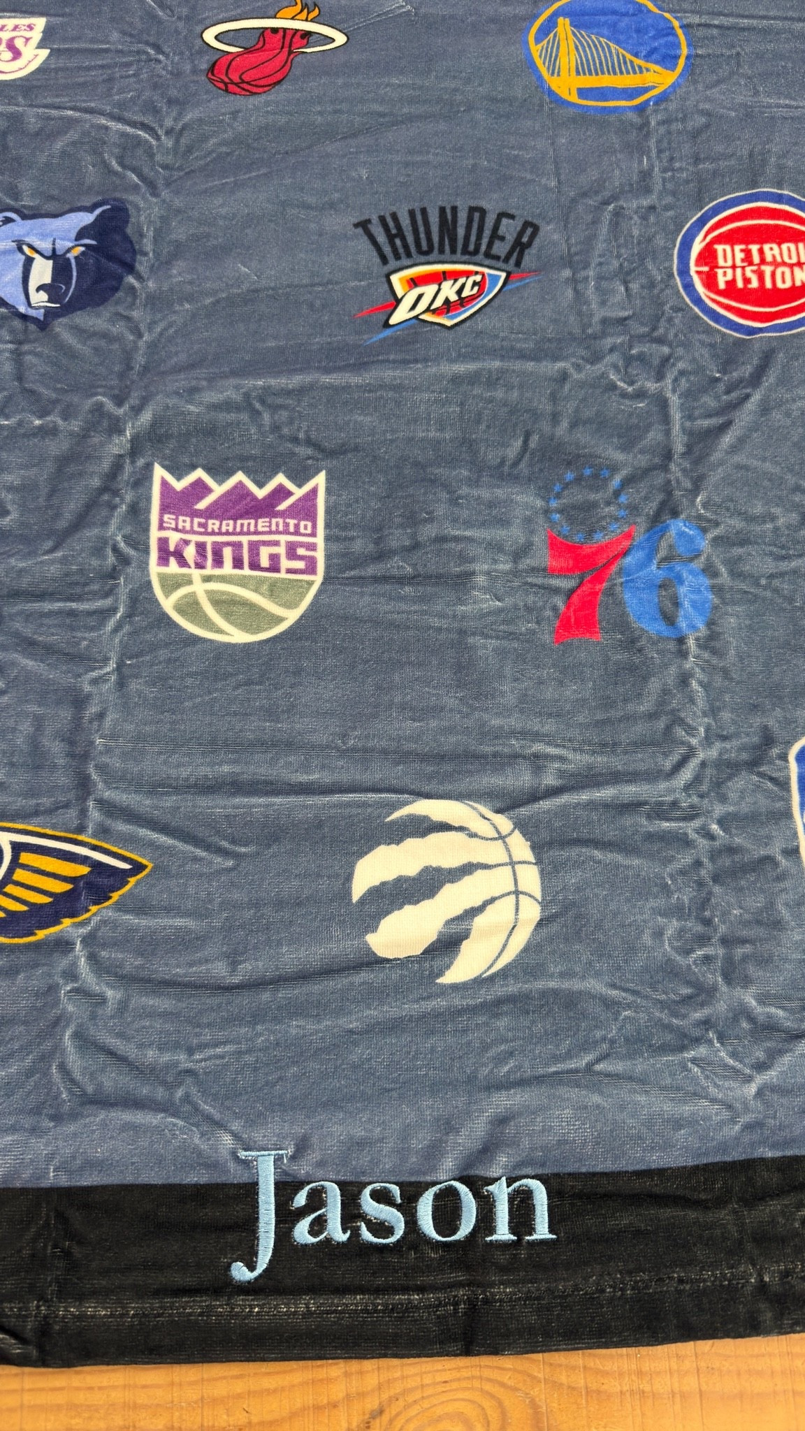 Personalized nba beach towel