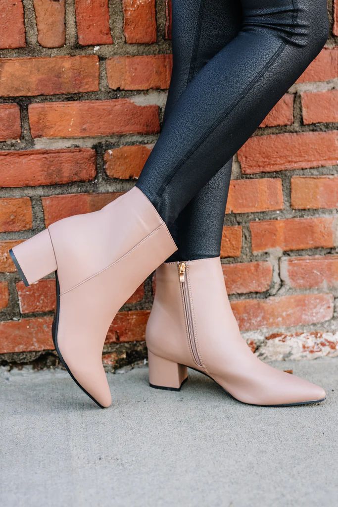 Take A Day Taupe Brown Booties | The Mint Julep Boutique