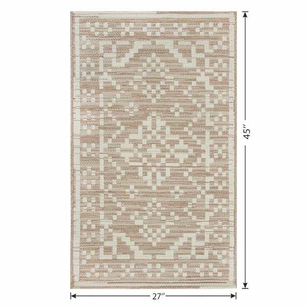 Linen Medallion Tapestry Outdoor Accent Rug, 27x45 | At Home