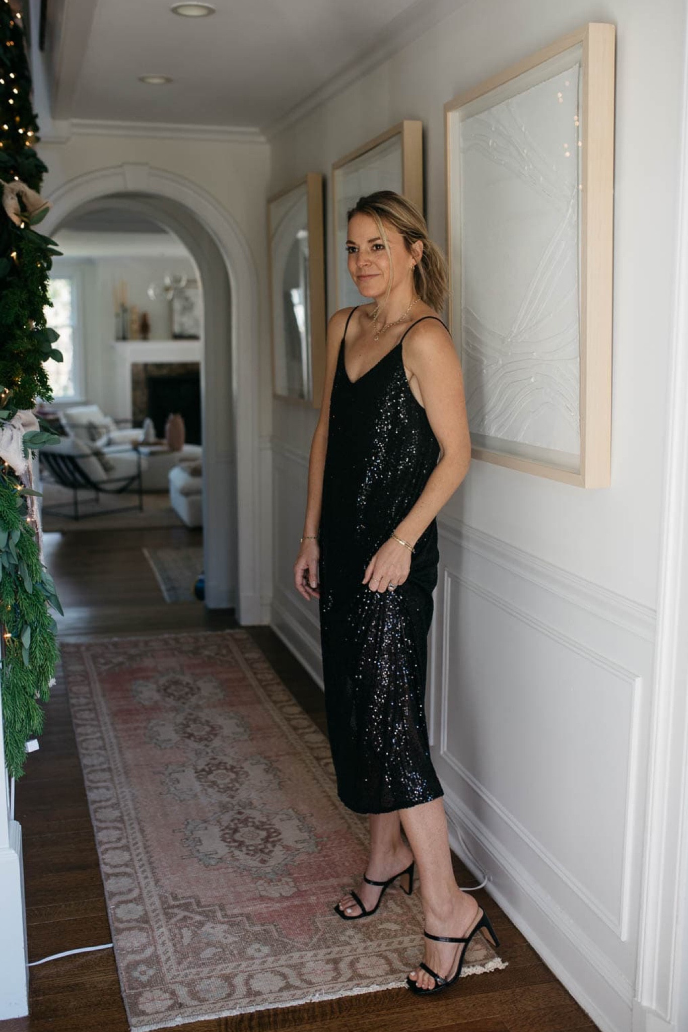 Holiday outfit ideas 
•sequin slip midi dress under $100 // was sent size UK8 for a bit oversizedfeel // I’m 5’5 

#LTKHoliday #LTKSeasonal #LTKCyberweek