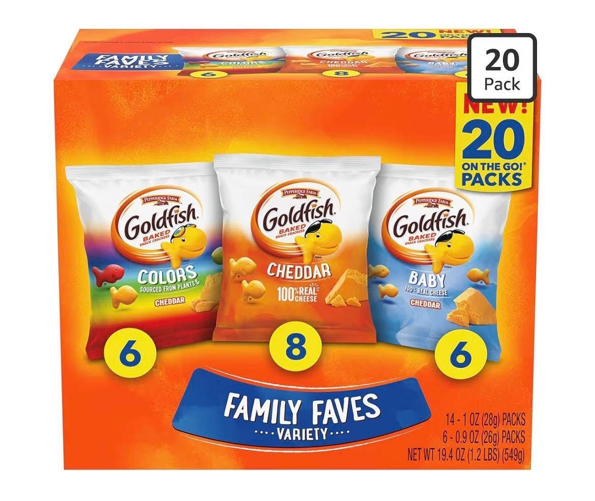 Excellent deal today on the new Goldfish Family Faves Pack! Down to under $10 for this 20 count box of individual snack packs. These are always such an excellent item for taking on the go, and this is a fun variety.

#LTKSaleAlert #LTKKids #LTKHome