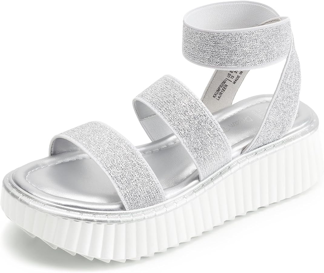 DREAM PAIRS Girls Flatform Wedge Open Toe Platform Summer Sandals with Buckle Ankle Strap for Lit... | Amazon (US)