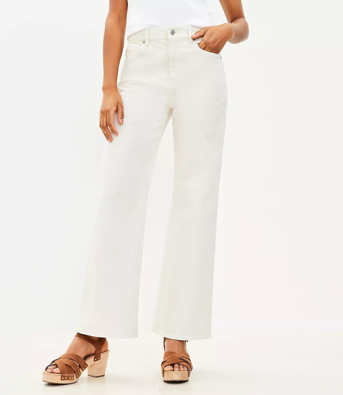 High Rise Wide Leg Jeans | LOFT