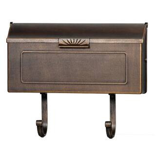 Antique Bronze Classic Cast Aluminum Wall Mount Mailbox AL364BR - The Home Depot | The Home Depot