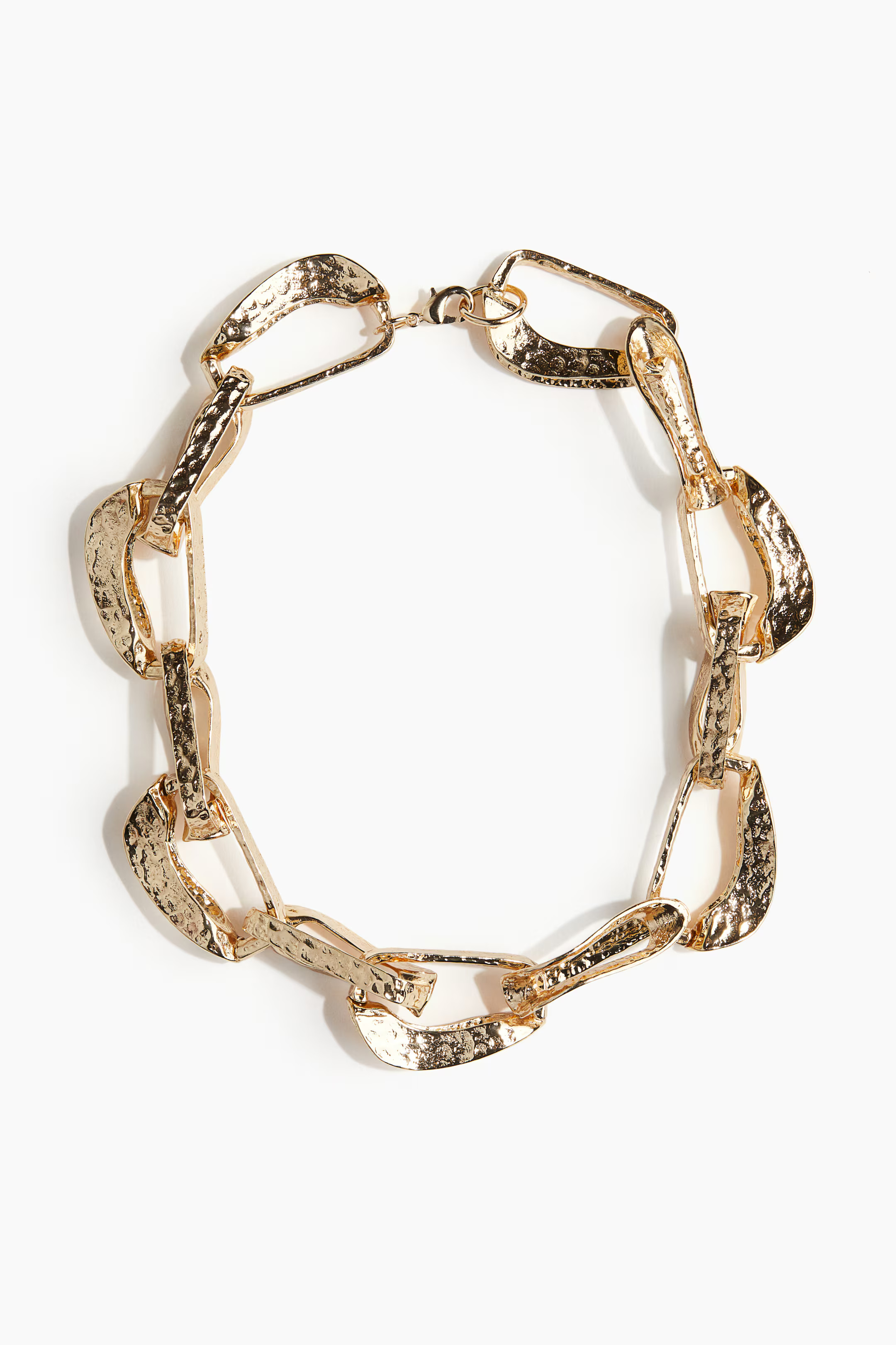 Hammered Chain Necklace - Gold-colored - Ladies | H&M US | H&M (US + CA)