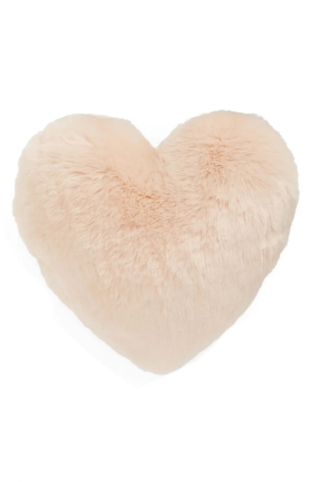 Nordstrom At Home Cuddle Up Faux Fur Heart Accent Pillow, Size One Size - Pink | Nordstrom