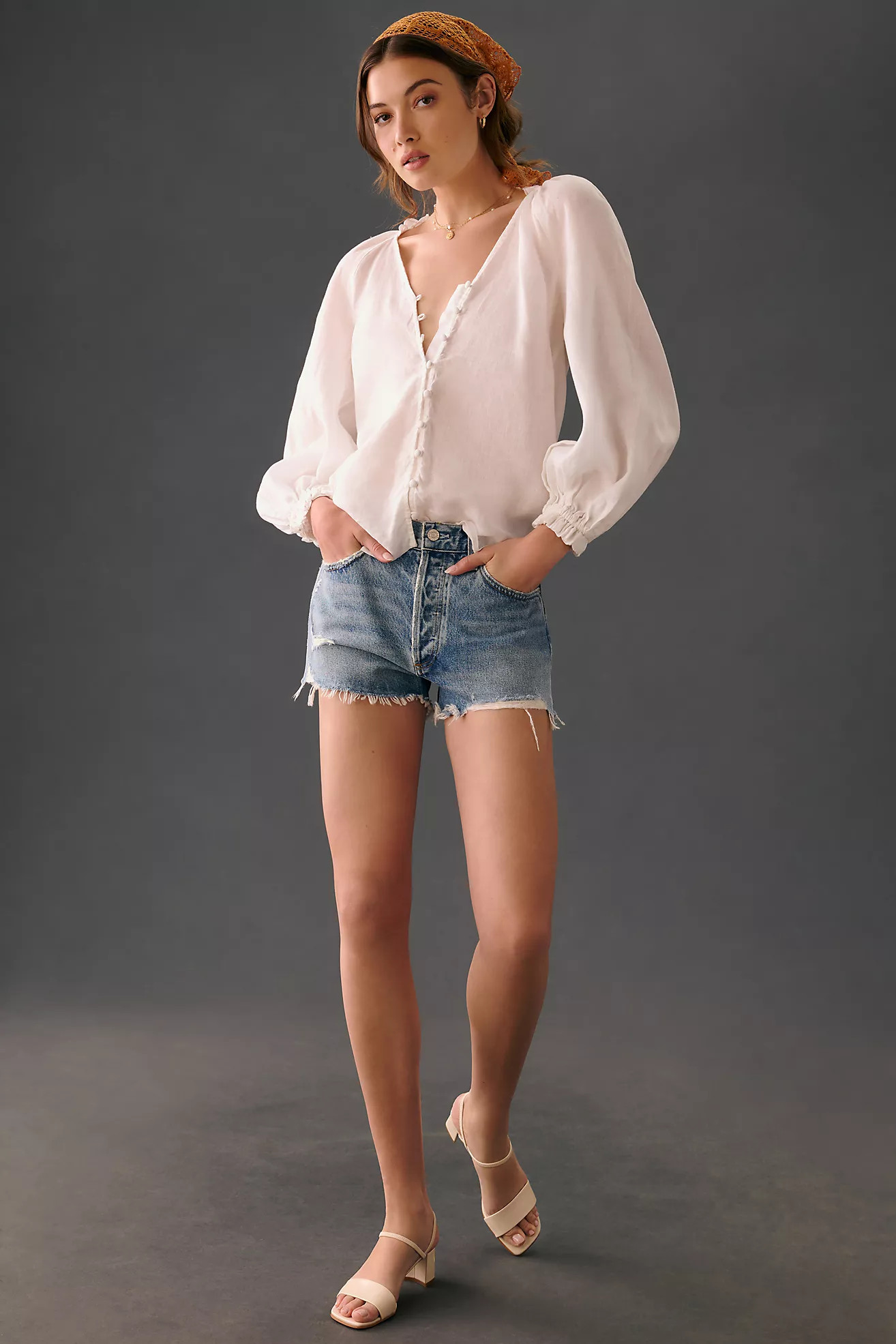AGOLDE Parker Vintage Cut-Off Shorts | Anthropologie (US)