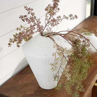 Buttercream White Glass Table Vase | Wayfair North America