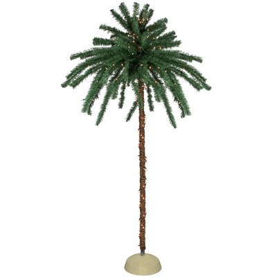 Northlight 6' Pre-Lit Artificial Tropical Outdoor Patio Palm Tree - Clear Lights | Target