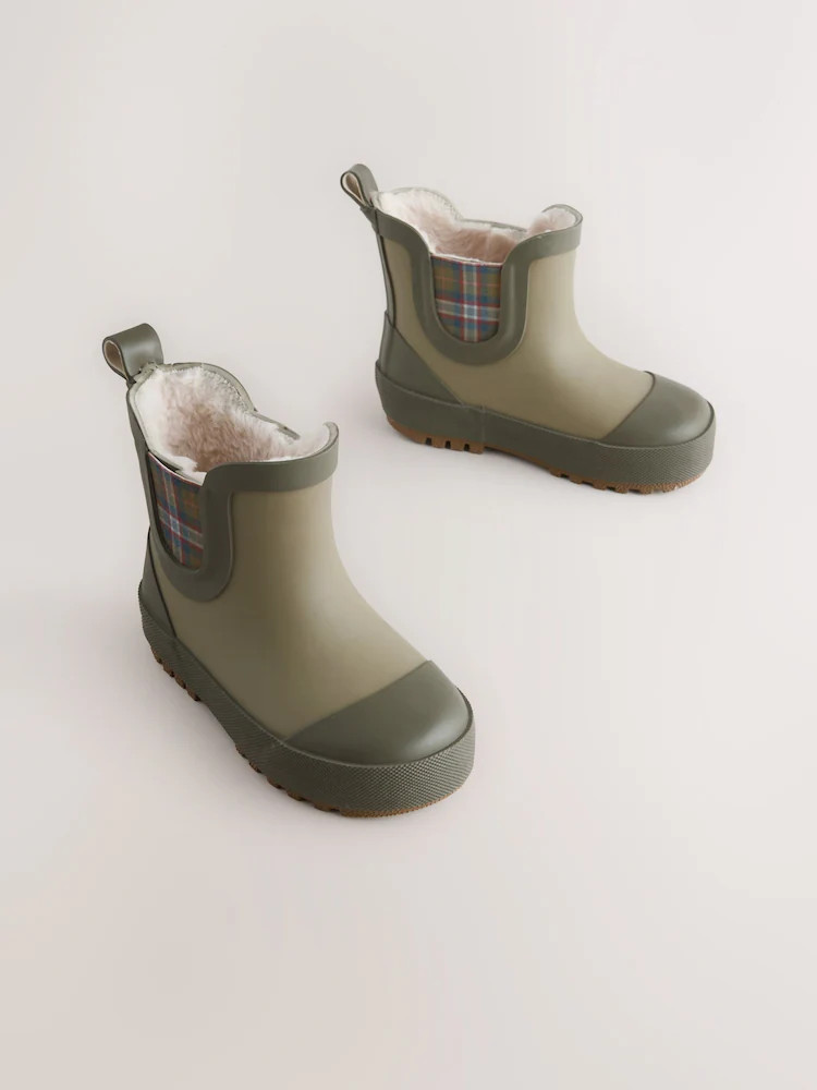 Khaki/Green Warm Lined Ankle Wellies | Next US