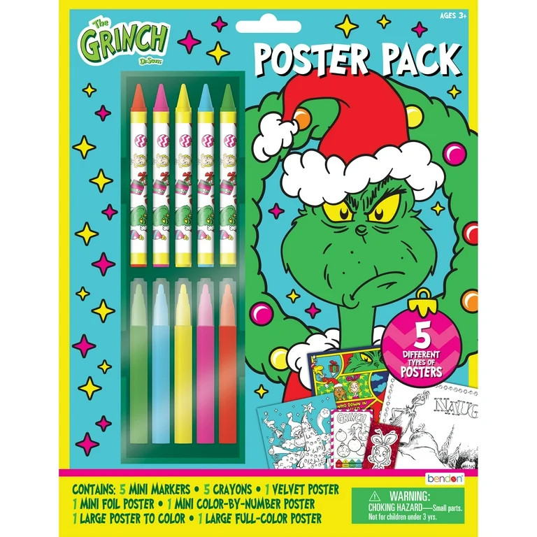 Dr. Seuss How the Grinch Stole Christmas 15-Piece Poster Pack, Paperback by Bendon | Walmart (US)