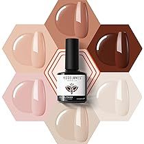 Modelones Gel Nail Polish Set- 6 Colors Nude Gel Polish All Seasons Skin Tones Pink Neutral Brown Ge | Amazon (US)