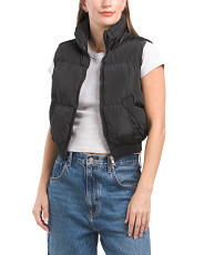 Sleeveless Cropped Puffer Vest | TJ Maxx