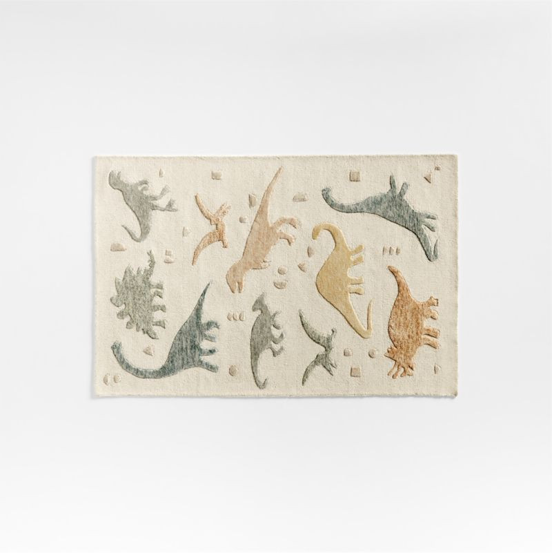 Geo-Dino Kids Hand-Tufted Wool Dinosaur Kids Rug 4x6 | Crate & Kids | Crate & Barrel