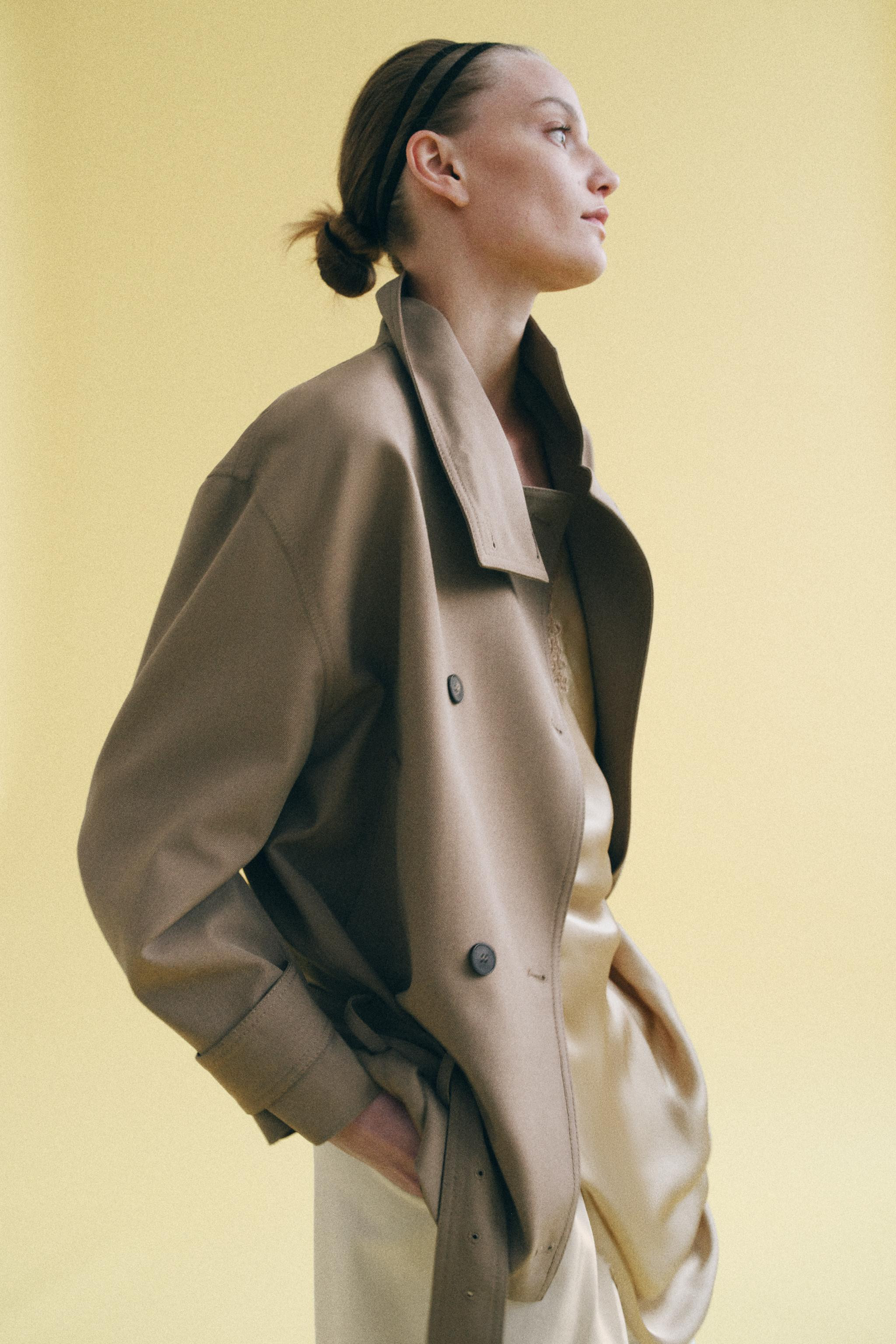 ZW COLLECTION FLOWING JACKET WITH BELT | Zara UK