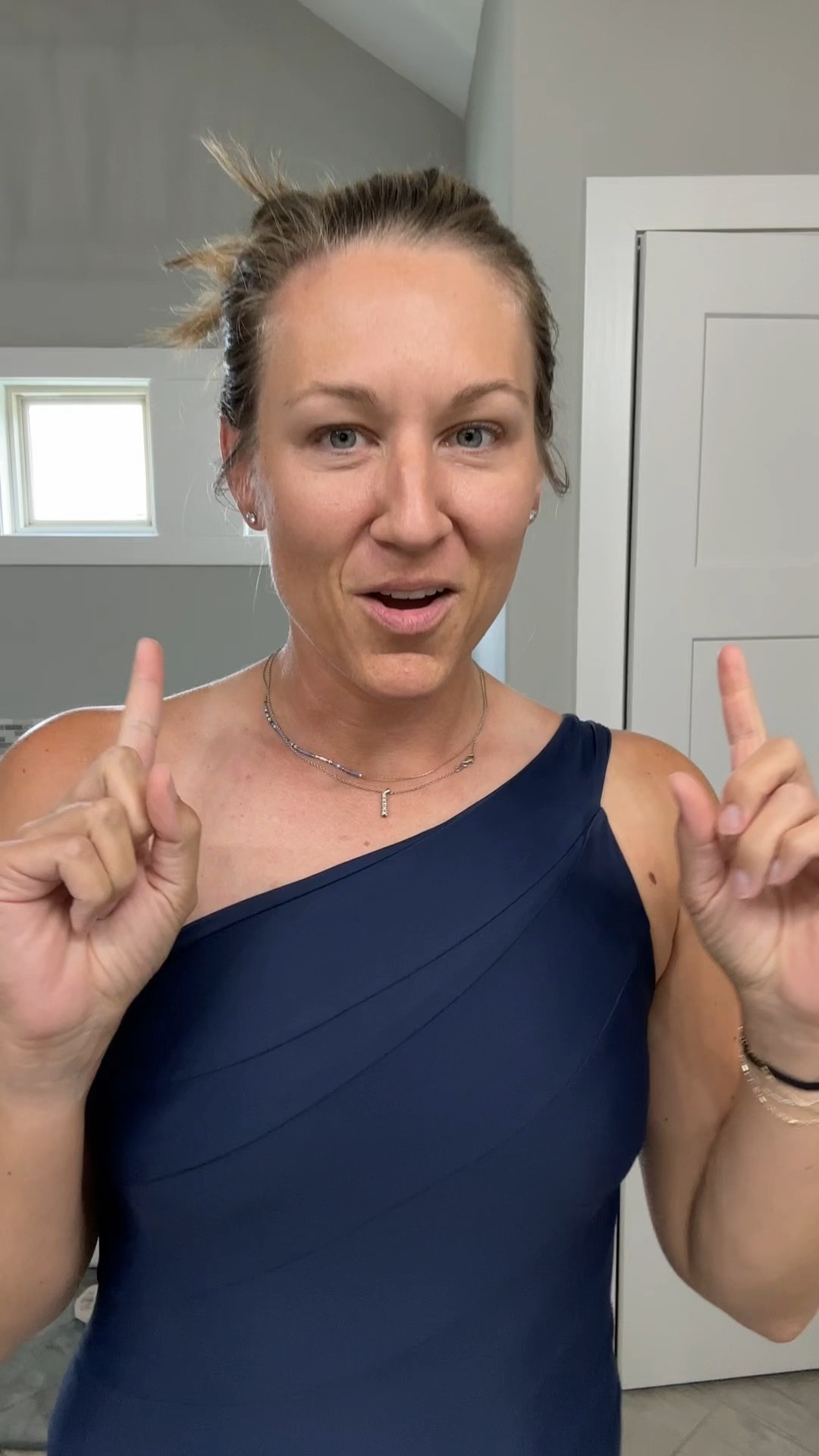 I’m 5’9 and usually by a medium to size 8 in things and this was true to size. Size 8 navy. I didn’t purchase the long torso

#LTKSwim #LTKFamily #LTKActive