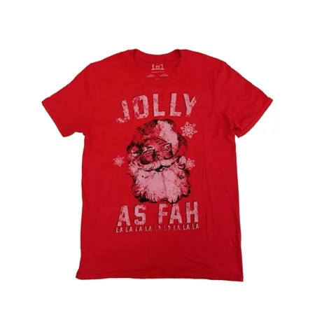 Jolly As Fah La LaLa Santa Men s Red T-Shirt (XL) | Walmart (US)