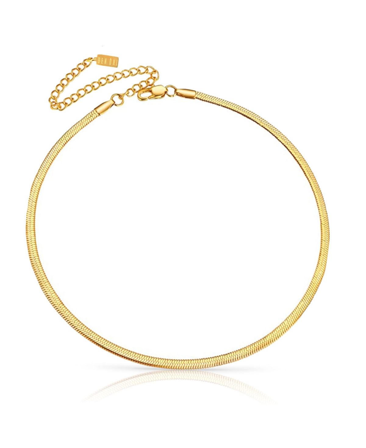 18k Gold Plated Anti-Tarnish Herringbone Necklace | Macys (US)