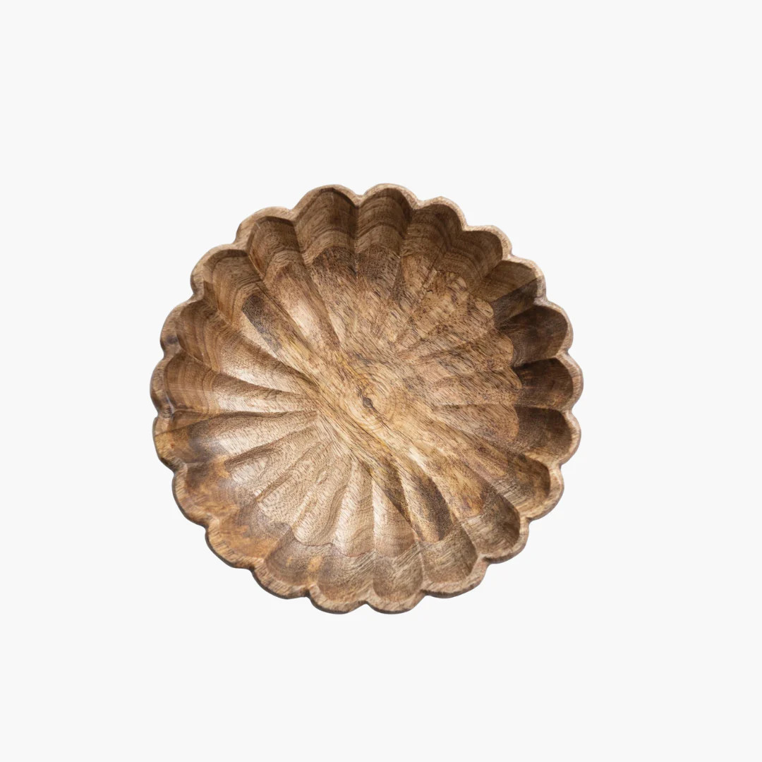Scalloped Edge Wood Dish | Dear Keaton