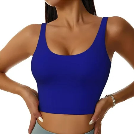Naloa Navy Sports Bras for Women High Support Bra with Removable Pads Comfortable - XX-Large | Walmart (US)