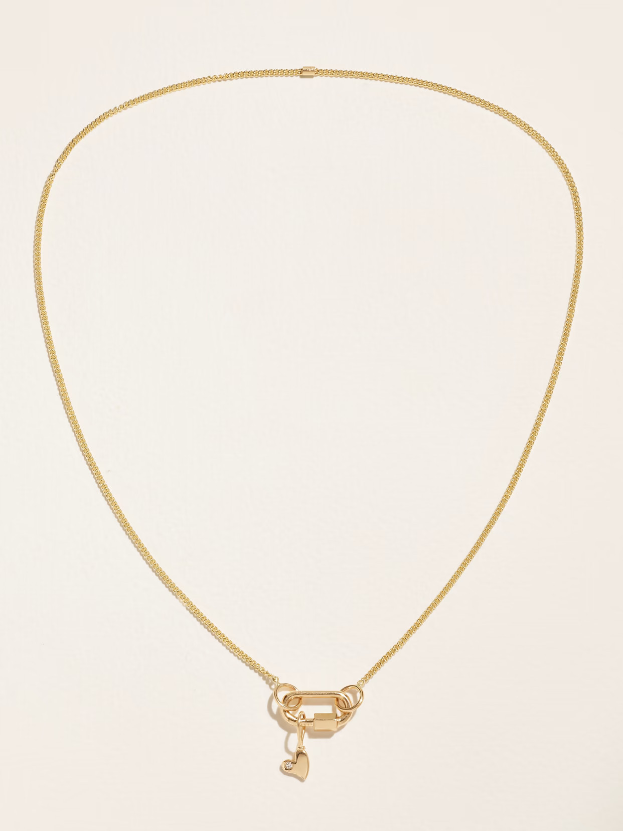Marla Aaron - Fine Curb 18-karat Gold Diamond Necklace - One size | NET-A-PORTER (US)