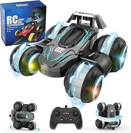 Remote Control Car, Silvery RC Stunt Toy Cars for Ages 5-12 Kids, Easy Control Stunt Tire Cars wi... | Amazon (US)