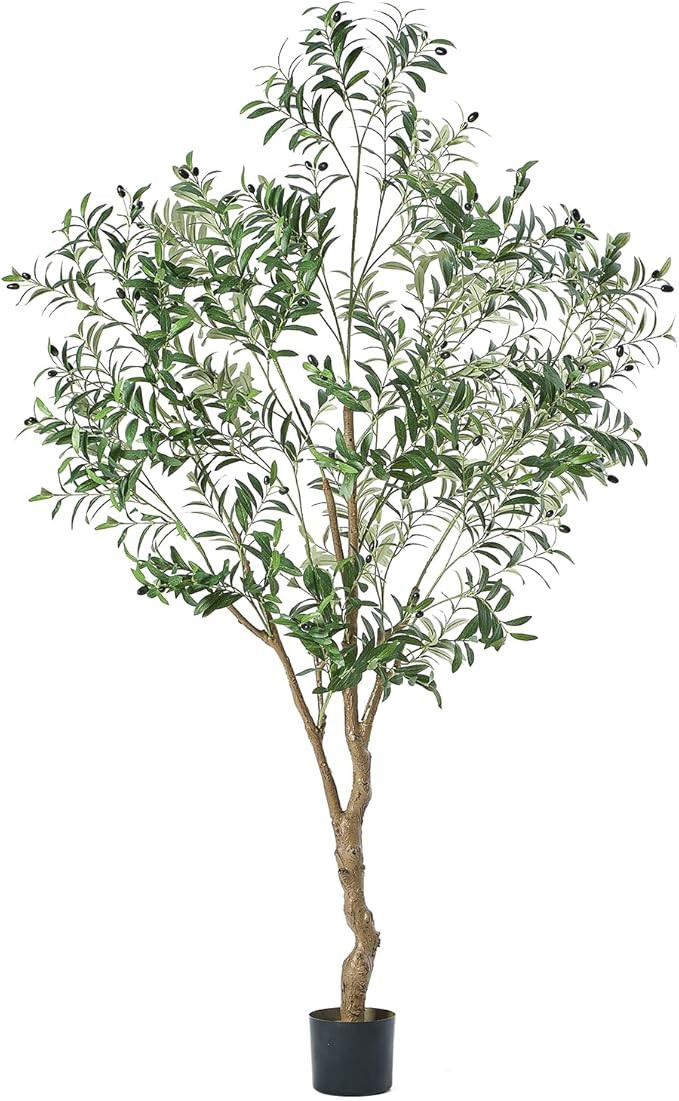 7FT Olive Tree Artificial Plant Decor - Tall Fake Tree for Home Decor Faux Plant Indoor 2000 Leav... | Amazon (US)