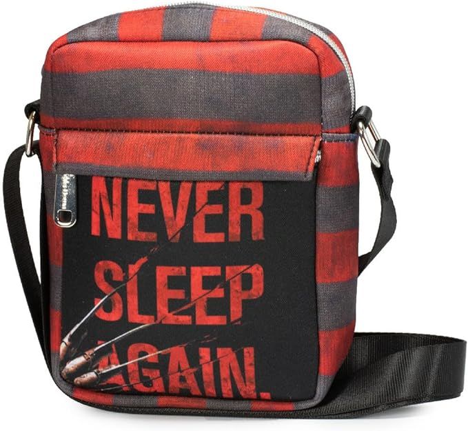 Buckle Down Horror Bag, Cross Body, a Nightmare on Elm Street, Freddy Krueger Stripes, Canvas | Amazon (US)