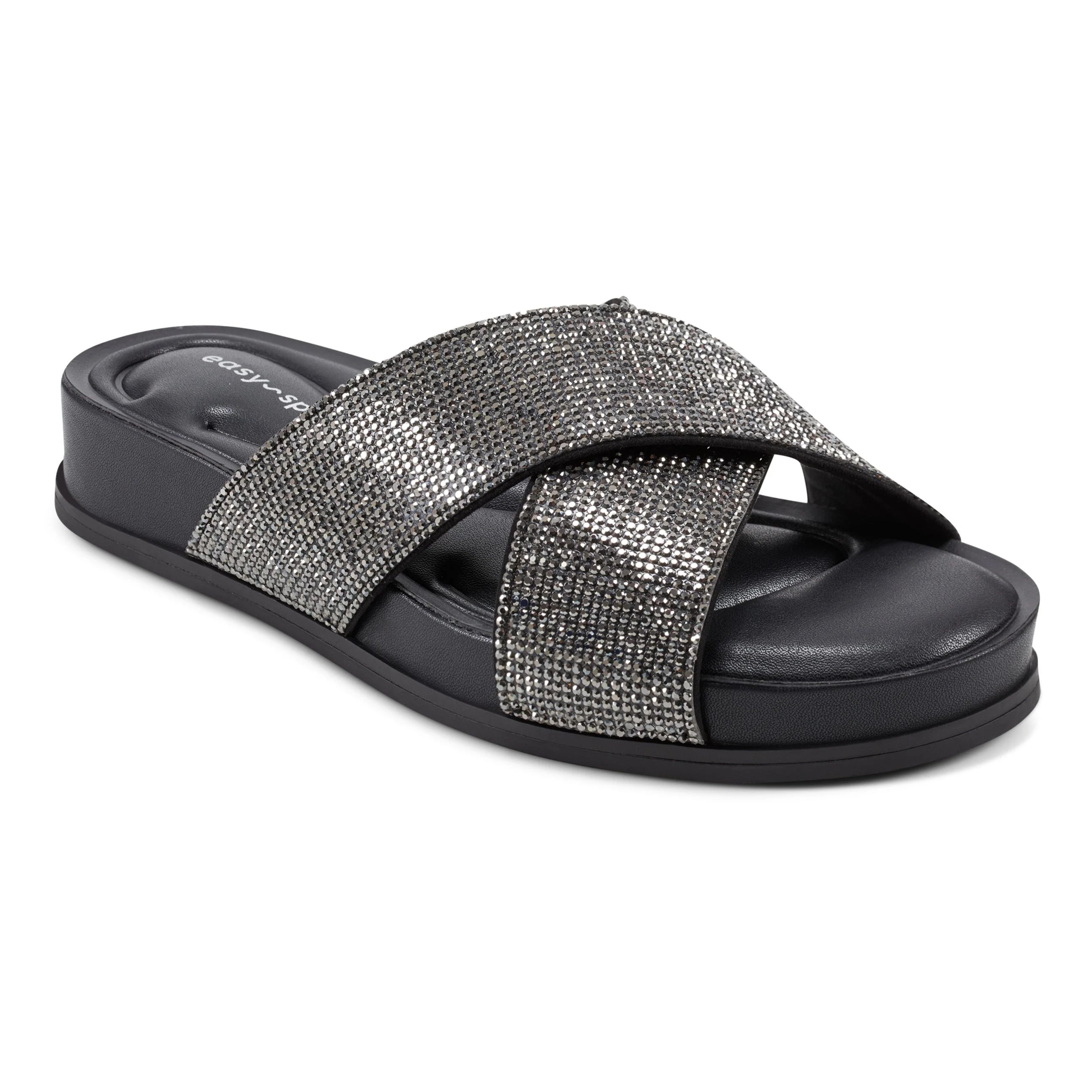 Judy Embellished Casual Flat Sandals | Easy Spirit