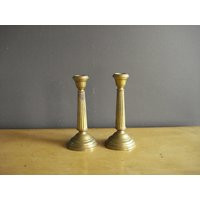 Old Brass Candle Stick Pair - Set Of Two Vintage Holder Very Candlesticks | Etsy (US)