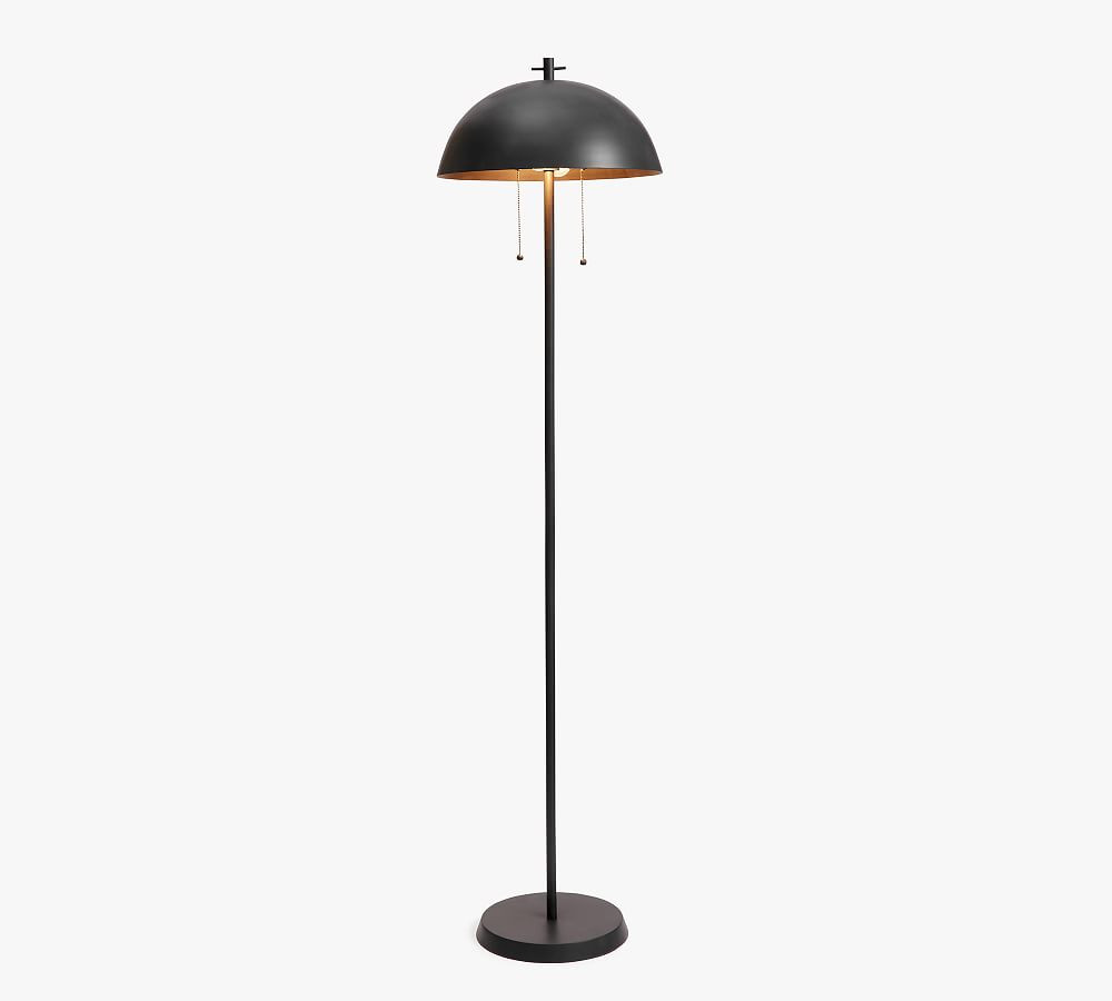 Caufield Metal Dome Downlight Floor Lamp | Pottery Barn (US)