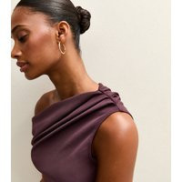 Women's Dark Burgundy Gathered Off The Shoulder Top New Look | New Look (UK)