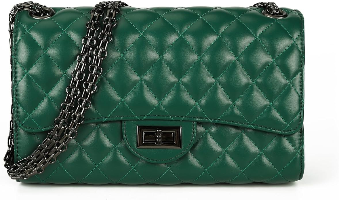 Gladdon Quilted Crossbody Bags for Women Leather Ladies Shoulder Purses with Chain Strap Stylish ... | Amazon (US)