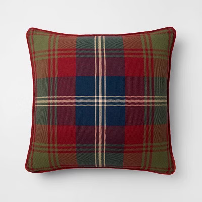 Tartan Holiday Plaid Pillow - 24x24 - Threshold™ designed with Studio McGee | Target