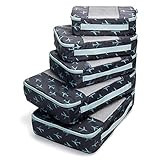 TravelWise Luggage Packing Organization Cubes 5 Pack, Silver, 2 Small, 2 Medium, 1 Large | Amazon (US)