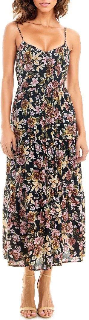 Floral Tiered Button-Up Dress | Nordstrom