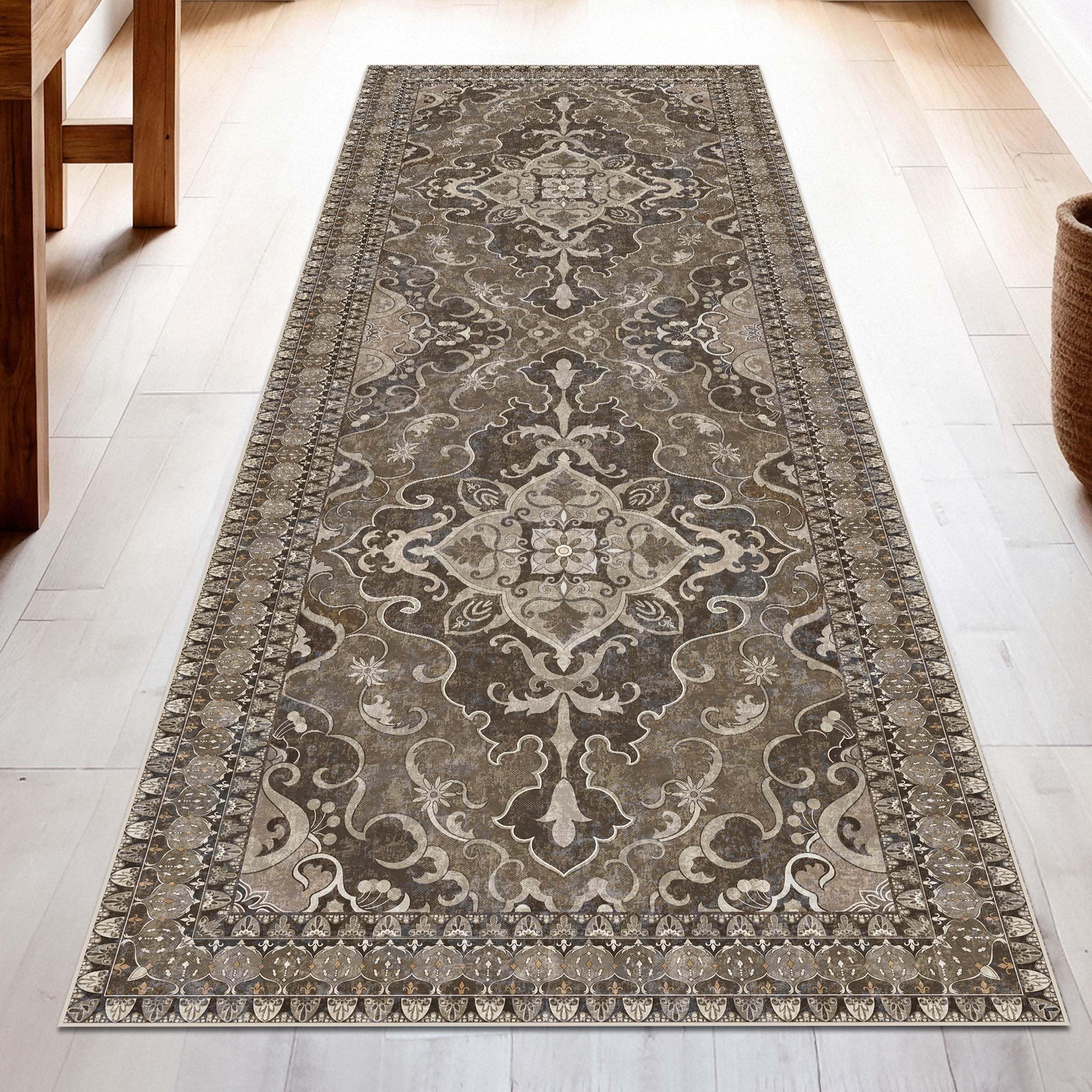 Washable Runner Rug 2.5x8 | Non Slip Rug Runners for Hallways, Entryways, Kitchens, Bathrooms, Be... | Amazon (US)