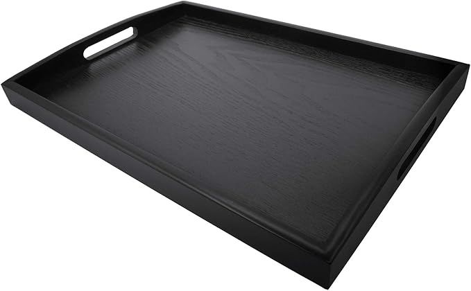 Familamb Serving Tray with Handles Wooden Breakfast Tray Food on Bed Rectangular Tray 15.75" x 11... | Amazon (US)